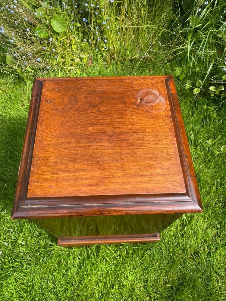 Antique Mahogany Coal Box Bucket Purdonium Bedside Table