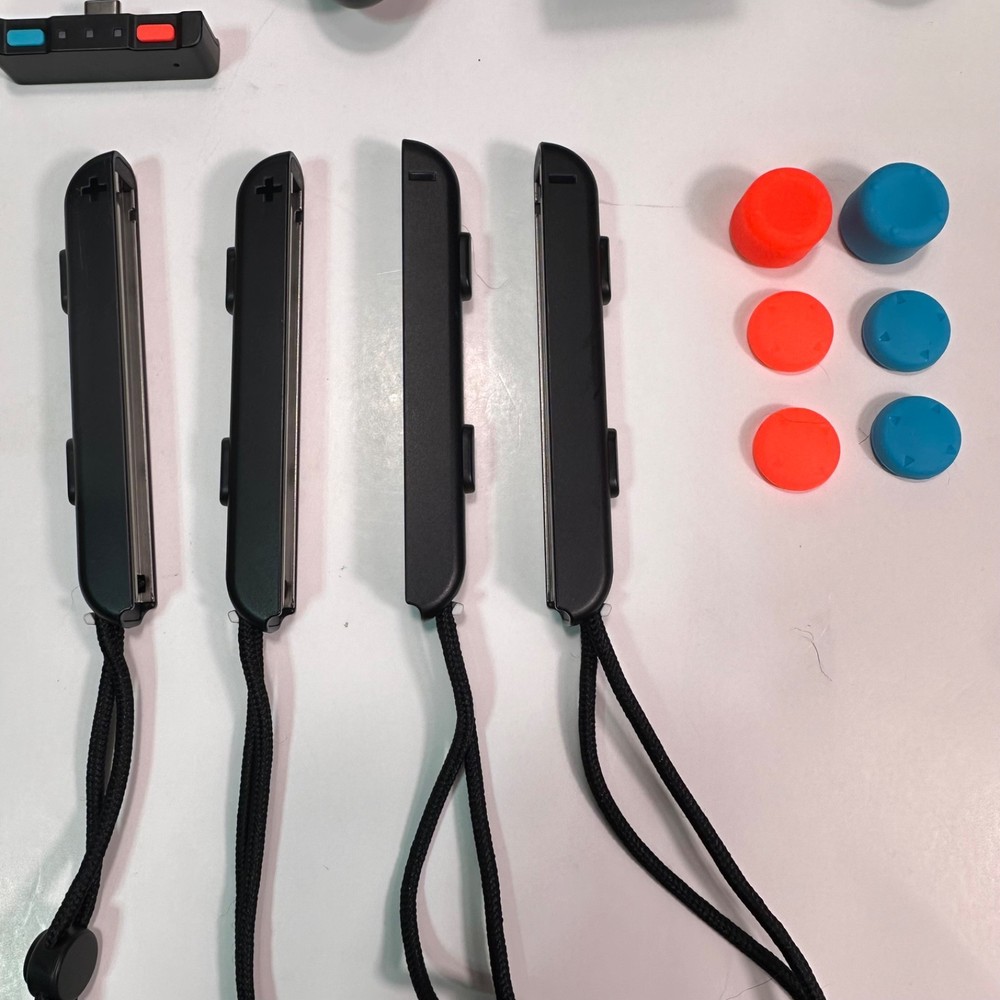 Nintendo Switch Accessory Bundle Grip Case Straps Dock Adapter Joy-Con Kit Lot