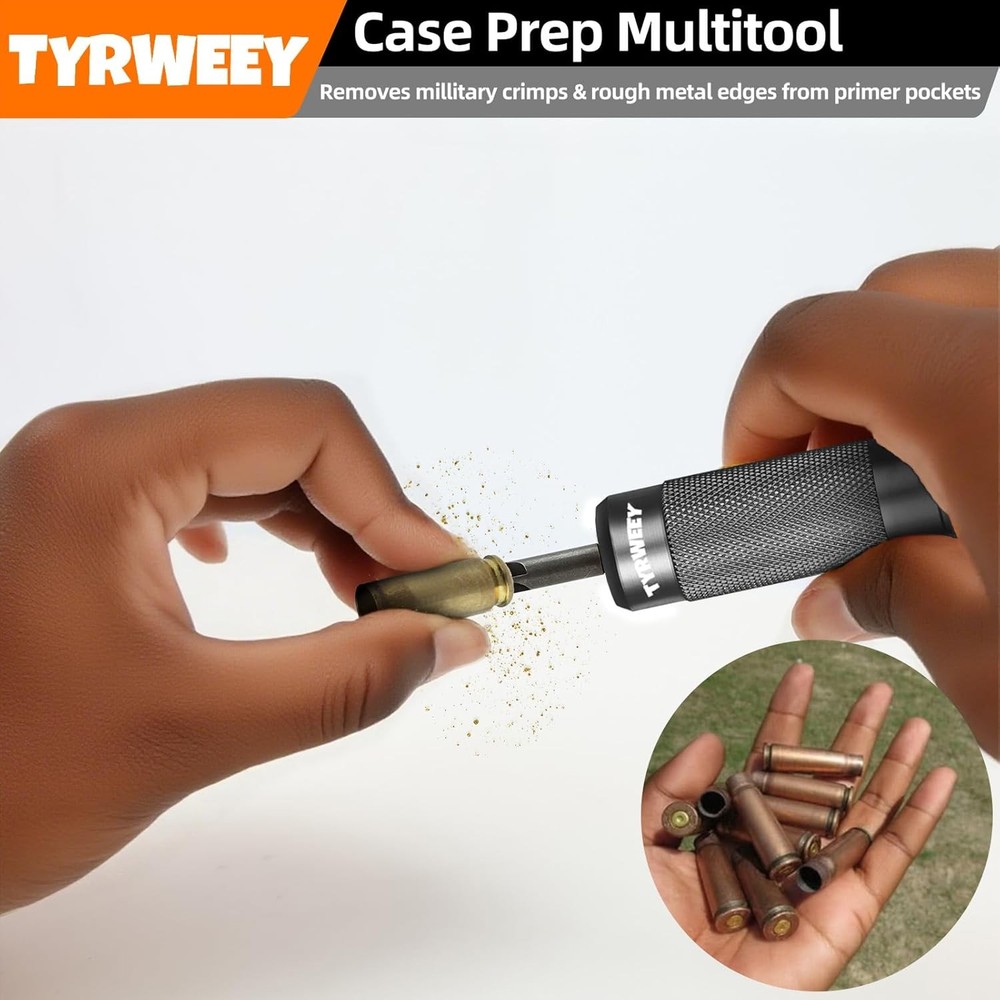Case Prep Multitool, Chamfer Deburring Tools for Reloading, Primer Black