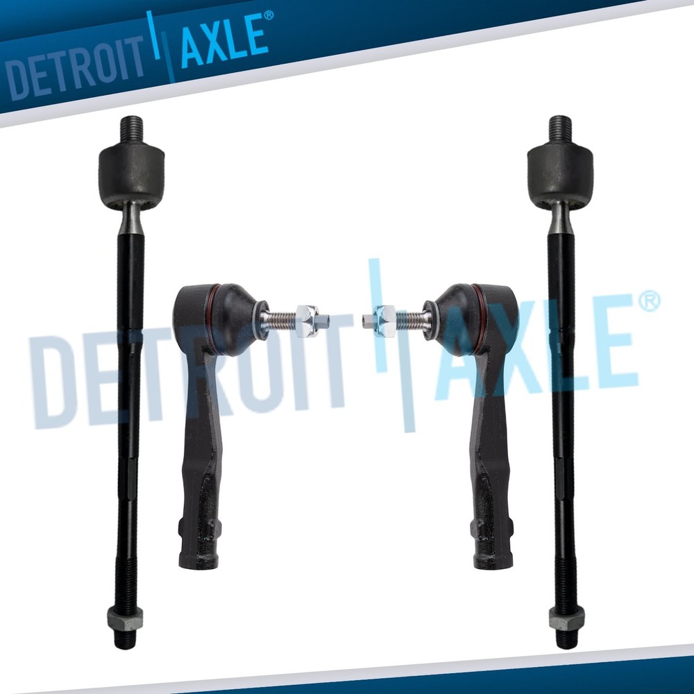 Front Inner Outer Tie Rods Links Kit for 2017 2018 2019 2020 2021 Jeep Compass