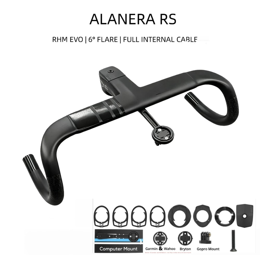 28.6mm Carbon Integrated Handlebar Full Internal Cable Routing Road Drop Bars
