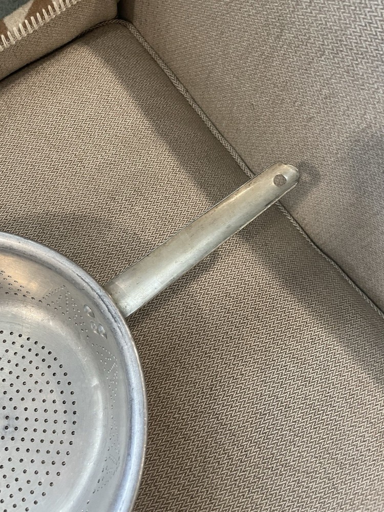 VINTAGE West Bend Aluminum COLANDER With Handle 10”