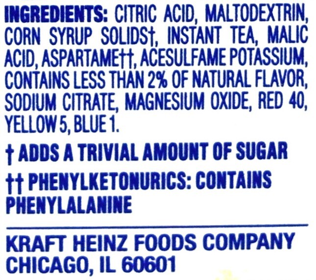 4 12-Quart Boxes Crystal Light Raspberry Iced Tea Drink Mix
