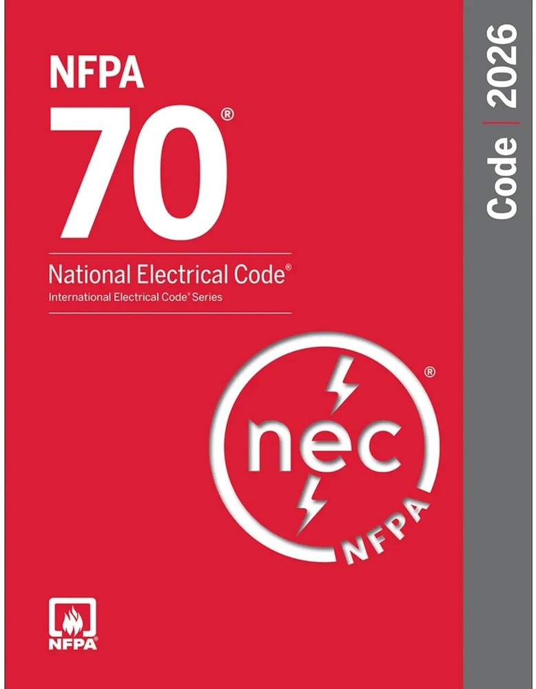 NFPA 70, National Electrical Code 2026 Edition Fire Protection PB with index TAB