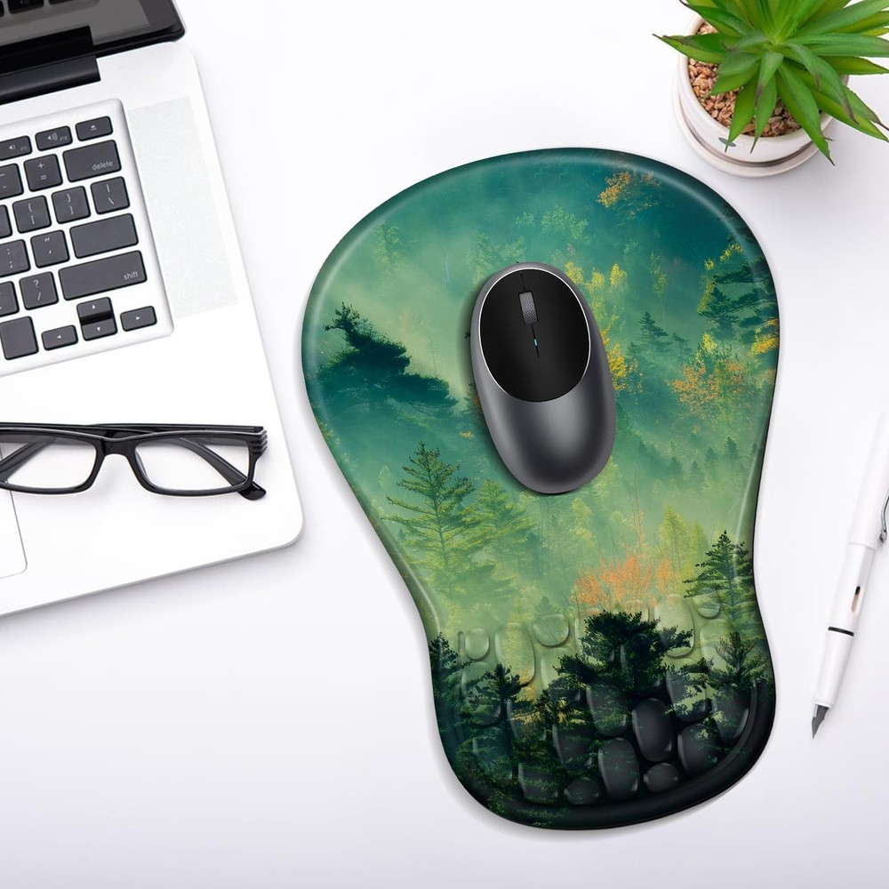 YIWEI Ergonomic Mouse Pad with Wrist Rest - Comfortable Office Mousepad with ...
