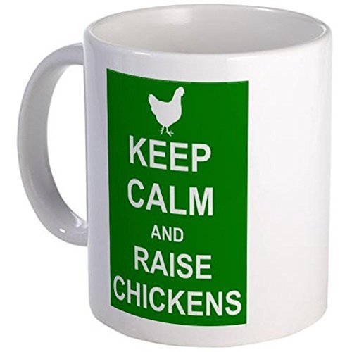 11oz mug KEEP CALM AND RAISE CHICKENS - Printed Ceramic Coffee Tea Cup Gift