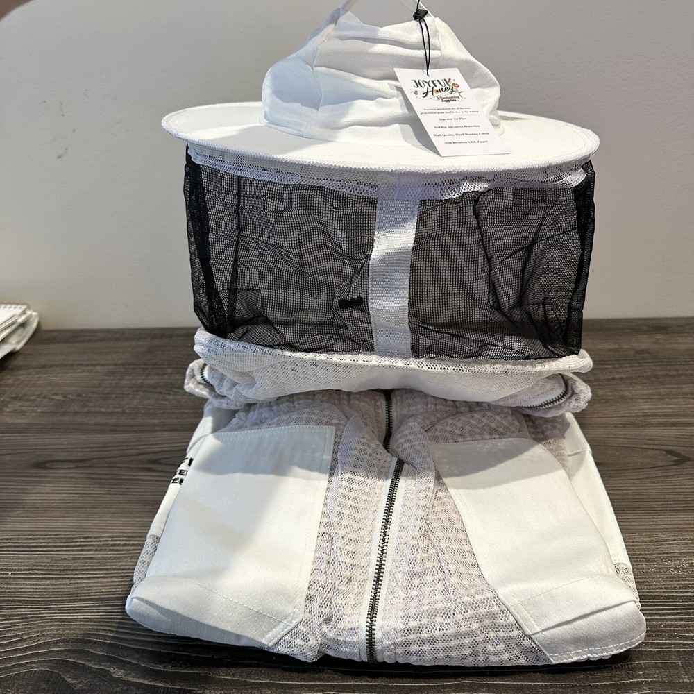 Beekeeper Ultra Ventilated 3 layer mesh Beekeeping Jacket With Hat Veil / 3XL