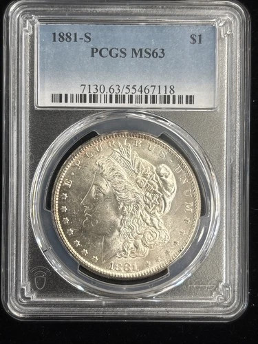 1881 S Morgan Silver Dollar PCGS MS-63