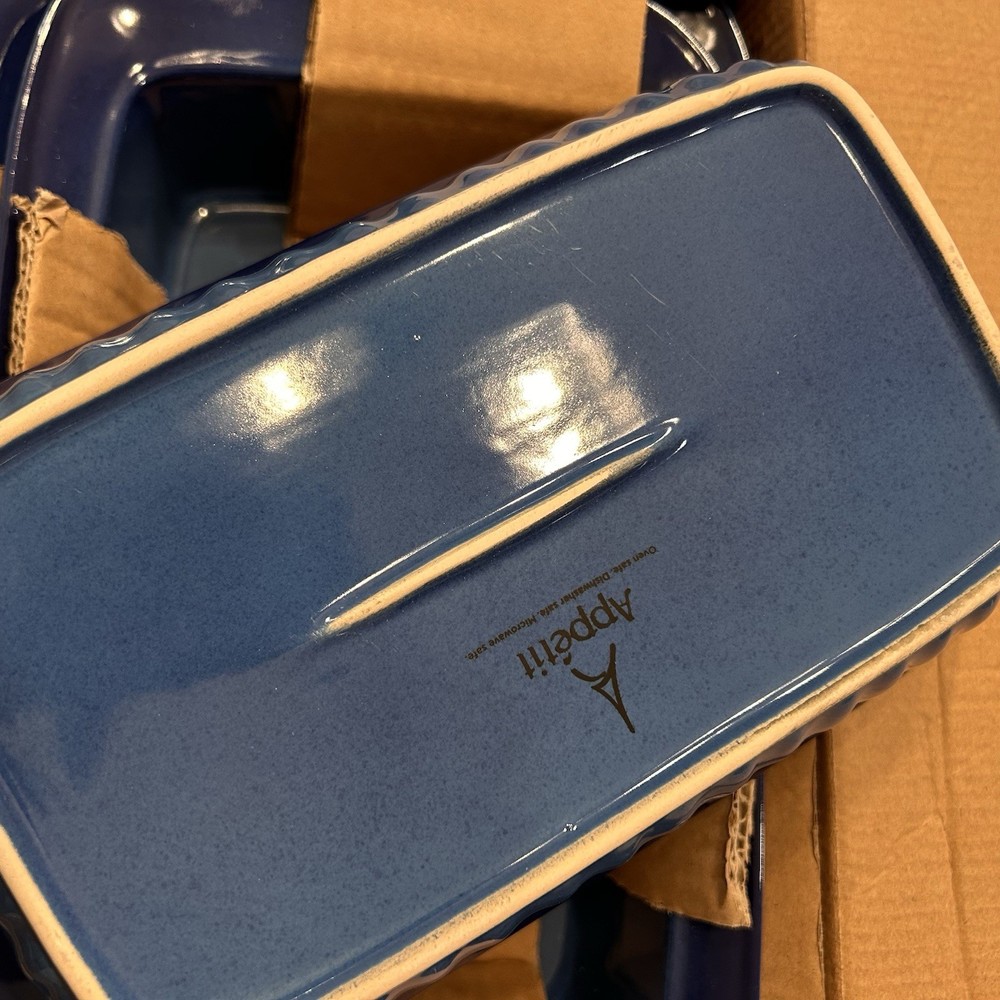 New Appetit Moonrise Stoneware 3-Piece Rectangular Baking Dish Set