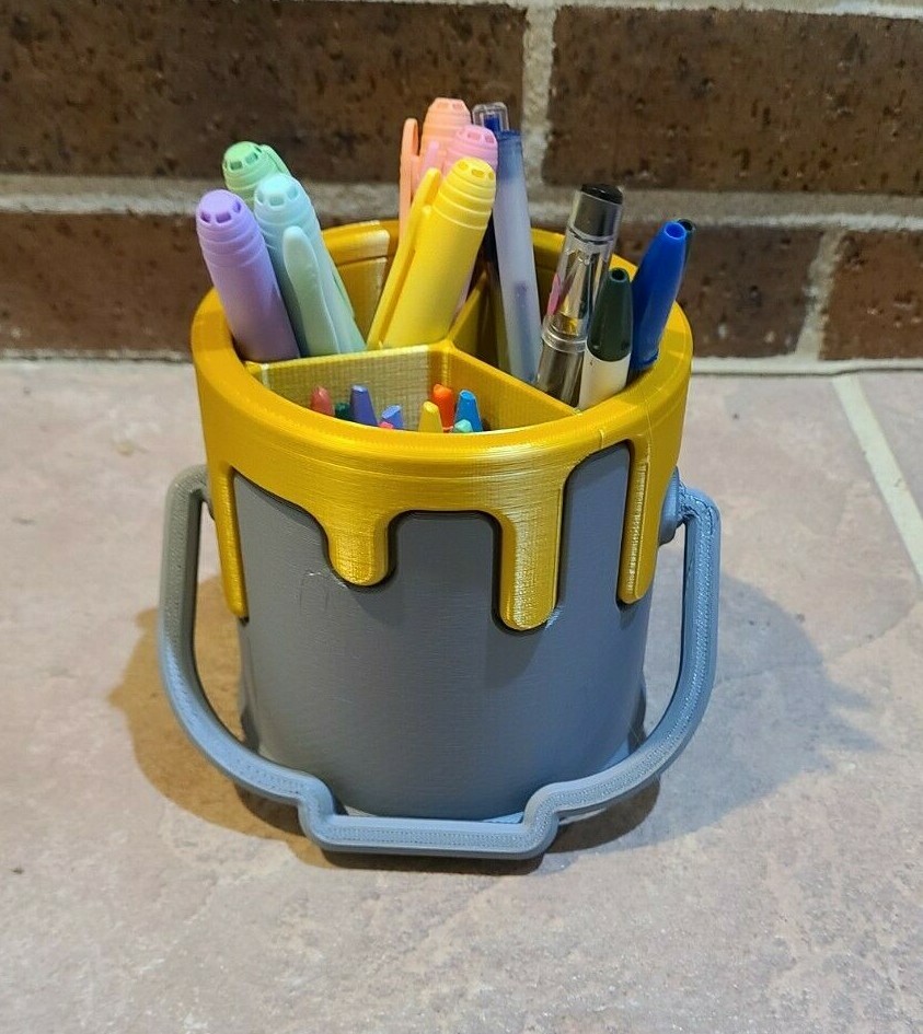 3D Printed Drippy Bucket Pencil Holder
