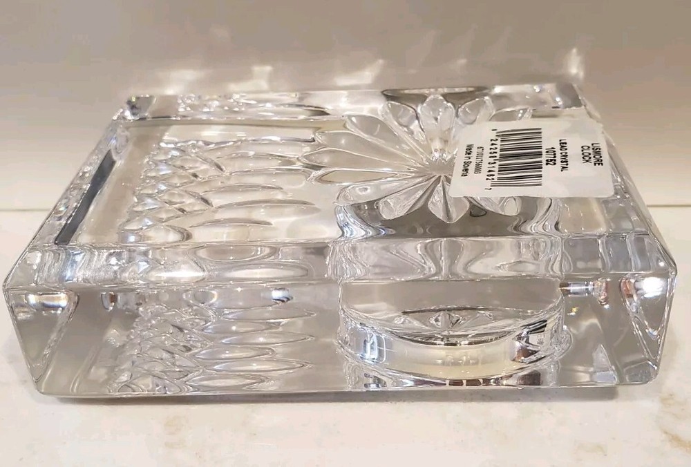Small Waterford Crystal Lismore Desk Clock