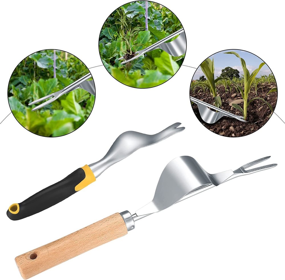 2 Pcs Hand Weeder Puller Tool, Manual Weed Puller Tool Kit, Garden Manual Wee...