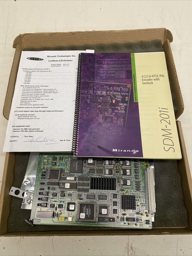 (1x) Miranda ASD-201i - NTSC/PAL To 4:2:2 Decoder Module