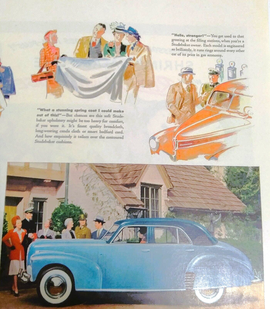 1941 Original Studebaker Magazine Ad, Skyway Commander, Fun & Thrift Combined