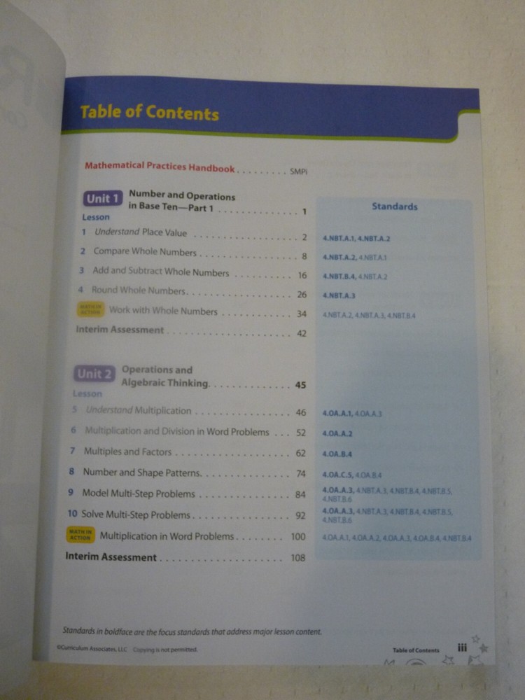 Ready Common Core 4 Mathematics Instruction and Workbook - New