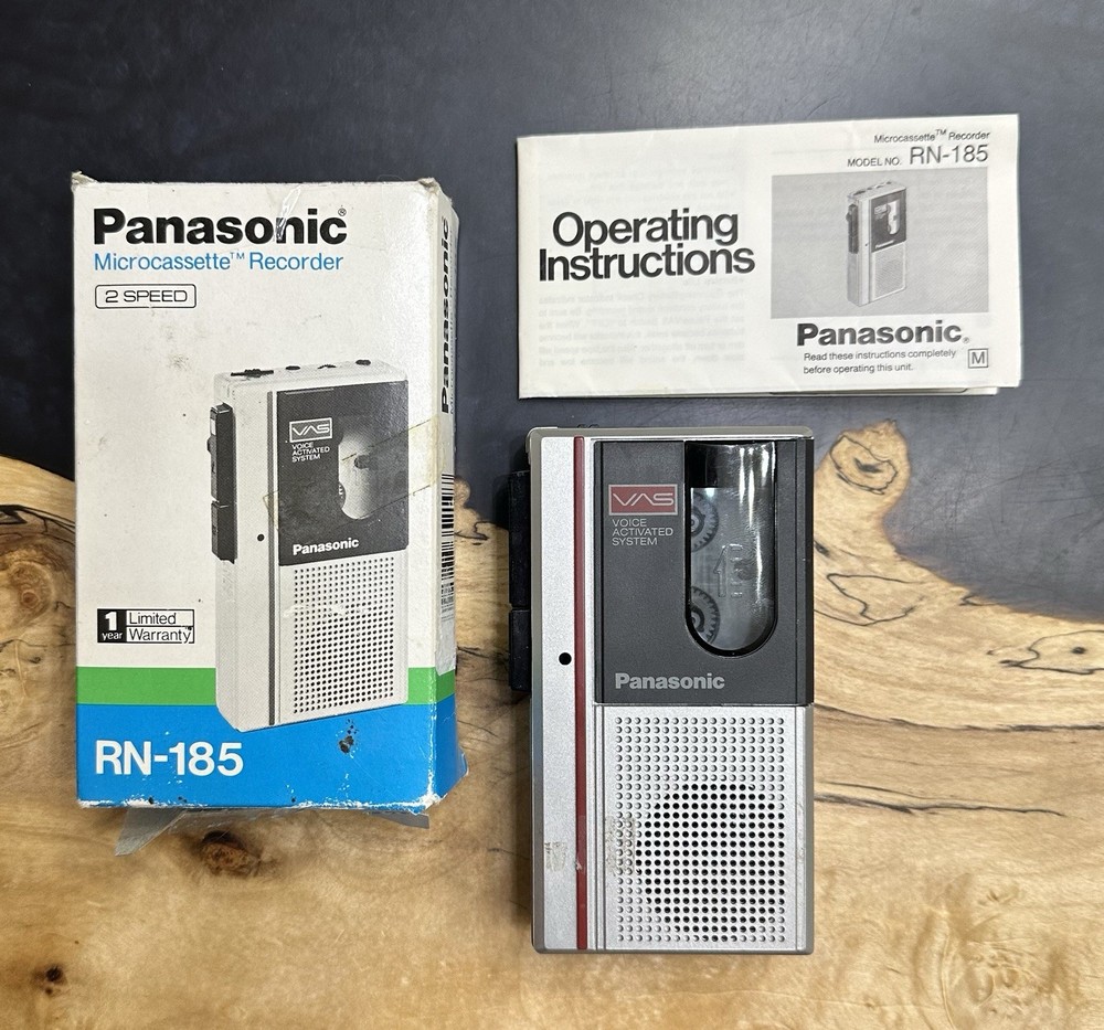 Vintage Panasonic Model RN-185 Microcassette Pocket Recorder Tested Working