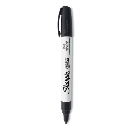 Sharpie 35549 Permanent Paint Marker, Medium Bullet Tip, Black, 2/Pack