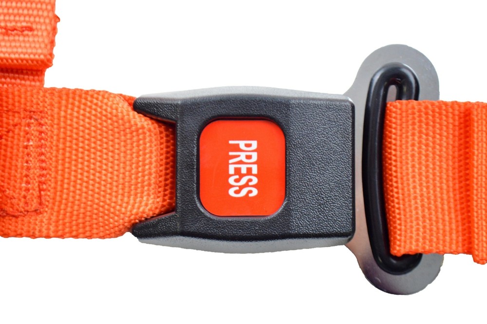 ORANGE OFF ROAD 2" PUSH BUTTON V MOUNT HARNESS 3 POINT BUGGY BELT