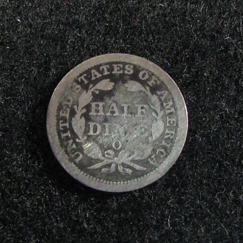1857 O HALF DIME - Silver - Circulated