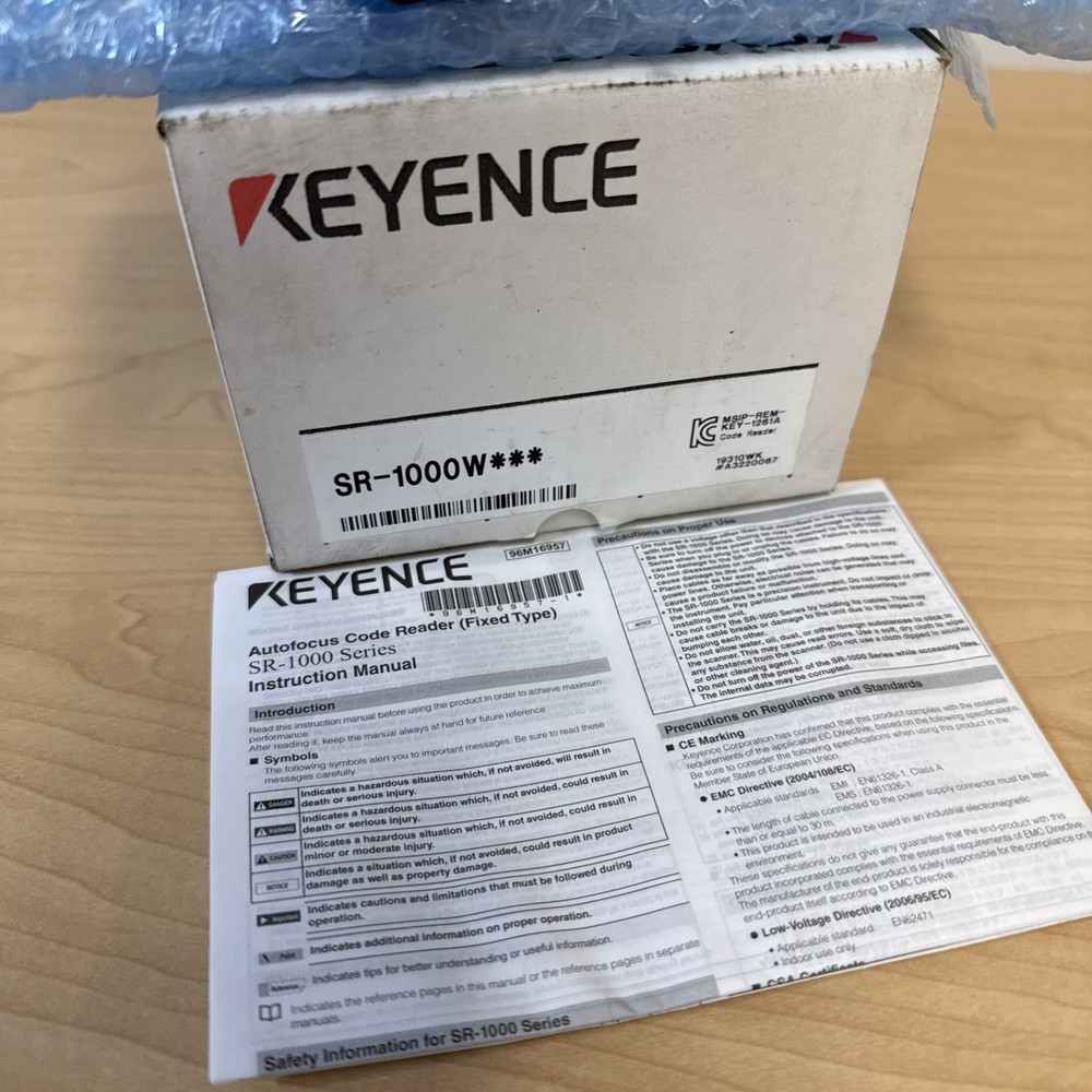 NEW! Keyence SR-1000W Fixed Autofocus Barcode Code Reader - Nov 2022