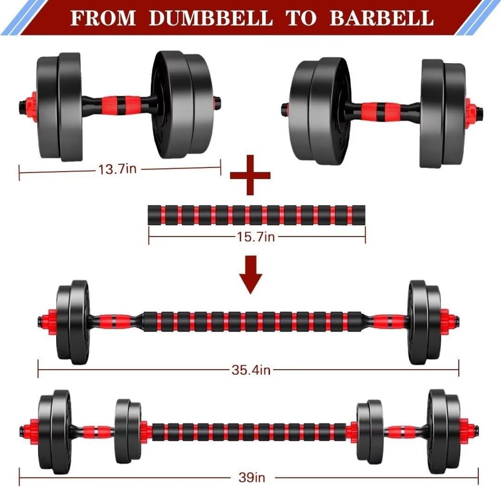 Compact 20 lb Dumbbell Set with Adjustable Weights for Efficient Training