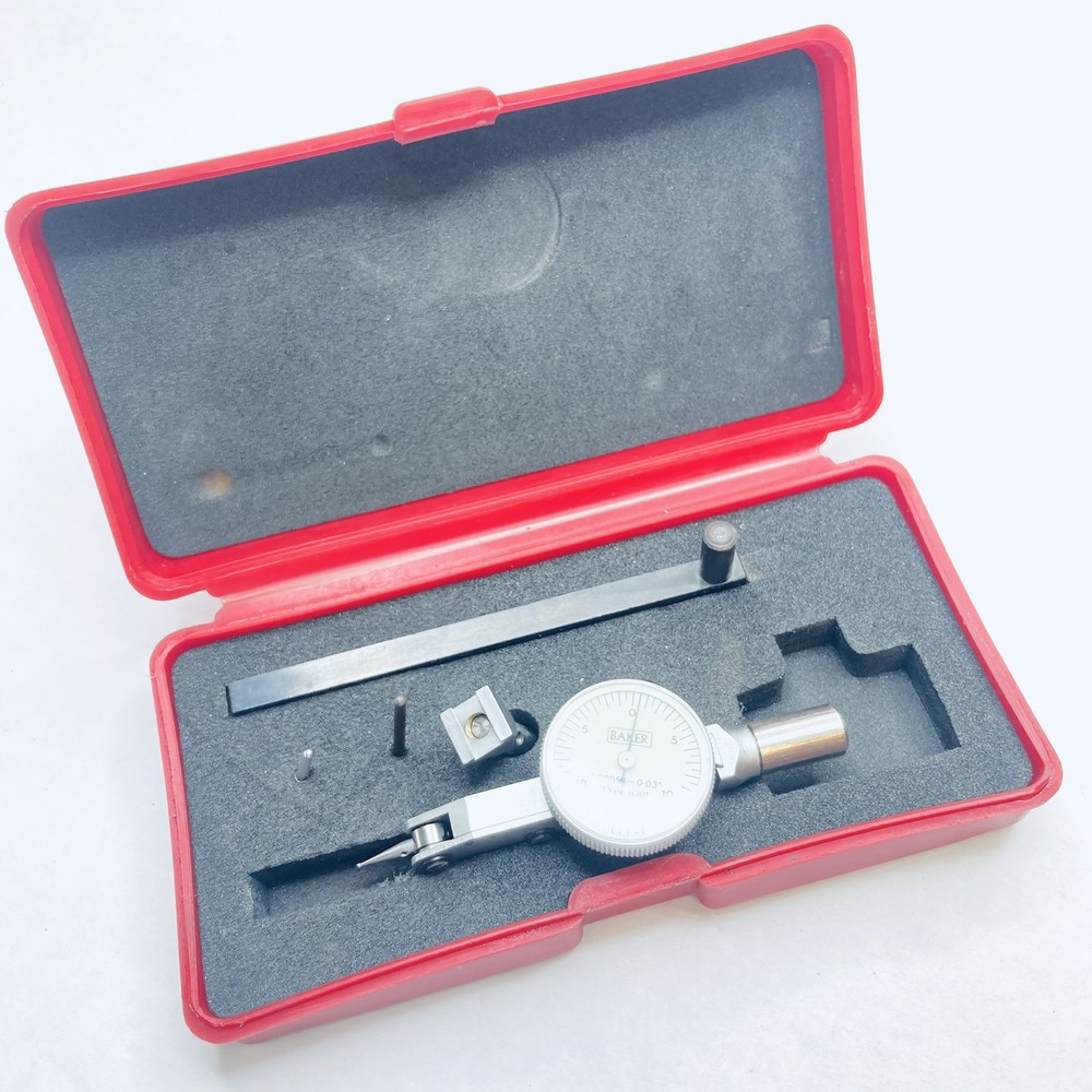 Baker B301 Dial Test Indicator Set 0.0005" Grads w/Case