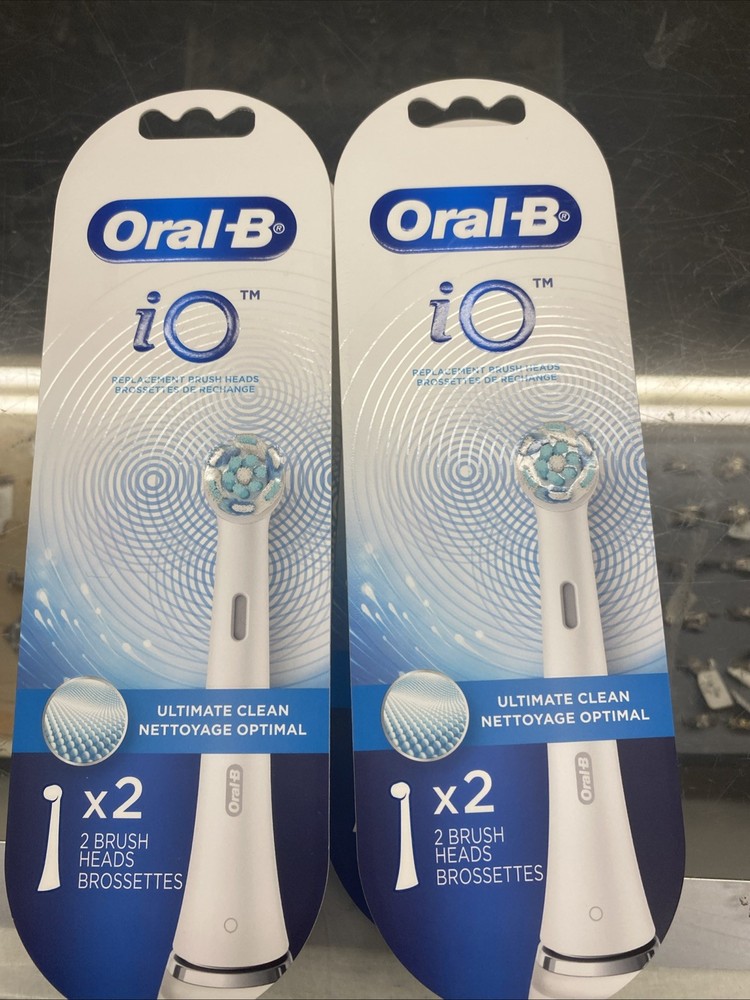 New Oral-B iO Ultimate Clean Replacement Brush Head white 2 Pack