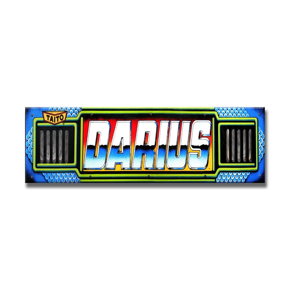 Darius Premium Arcade Marquee Insert Reproduction Header Backlit Sign