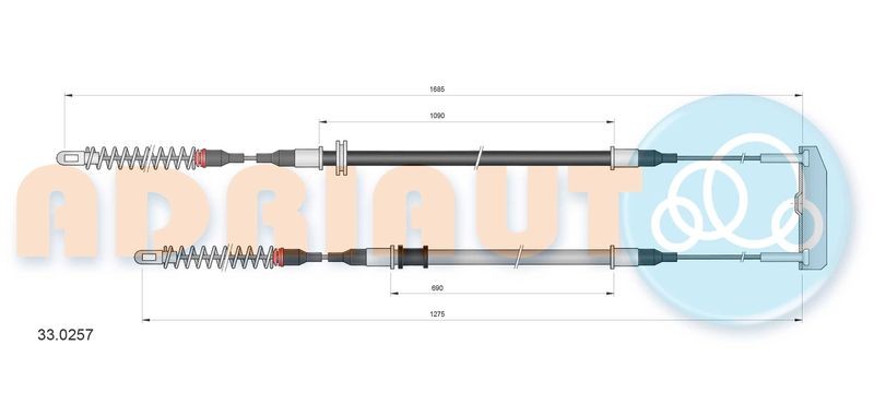 Cable Pull, parking brake ADRIAUTO 33.0257