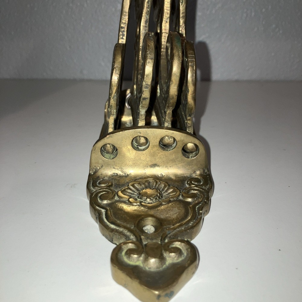 Vintage Brass Wall Hanger Coat Rack , Hooks