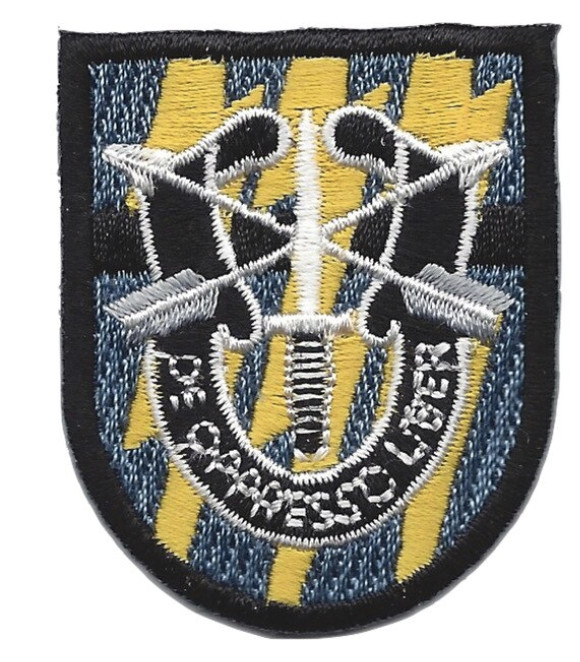 2" ARMY 12TH SPECIAL FORCES GROUP FLASH WITH CREST EMBROIDERED PATCH