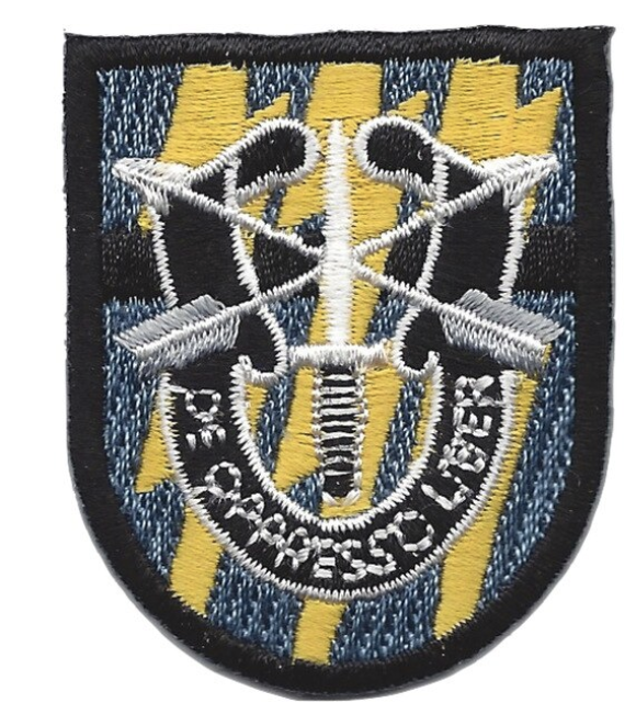 2" ARMY 12TH SPECIAL FORCES GROUP FLASH WITH CREST EMBROIDERED PATCH