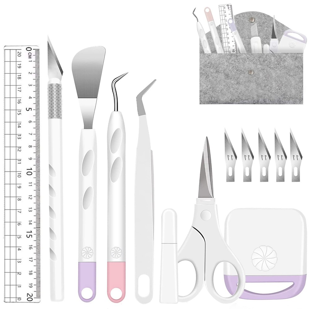 13 Pcs Vinyl Weeding Tools Stainless Steel Plotter Accessories HTV, Precision...