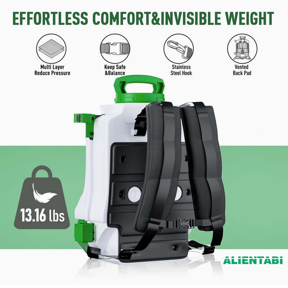 ALIENTABI Battery Backpack Sprayer, Battery Powered Backpack Sprayer 36/65 PS...