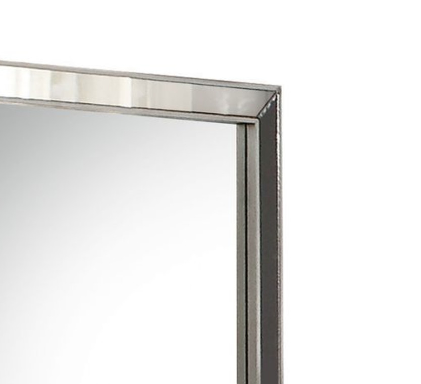 28x32 Inch Frameless Wall Mirror, Modern Wood Composite Frame Mirror