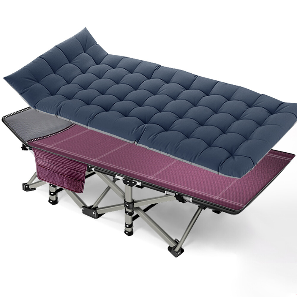 Folding Camping Cot Cotton Mattress Traval Sleeping Bed Cot,Carrying Bag