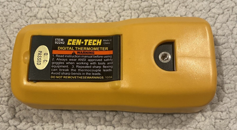 NIB Cen-Tech 92242 Single Input Thermocouple Thermometer w Case, Tools, Manual