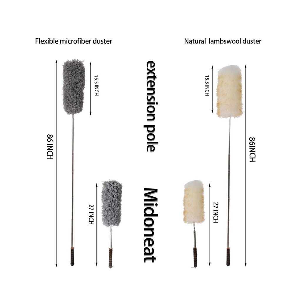 Lambswool Duster with Extra Flexible Microfiber Head,Long Reach/Ext... Fast Ship