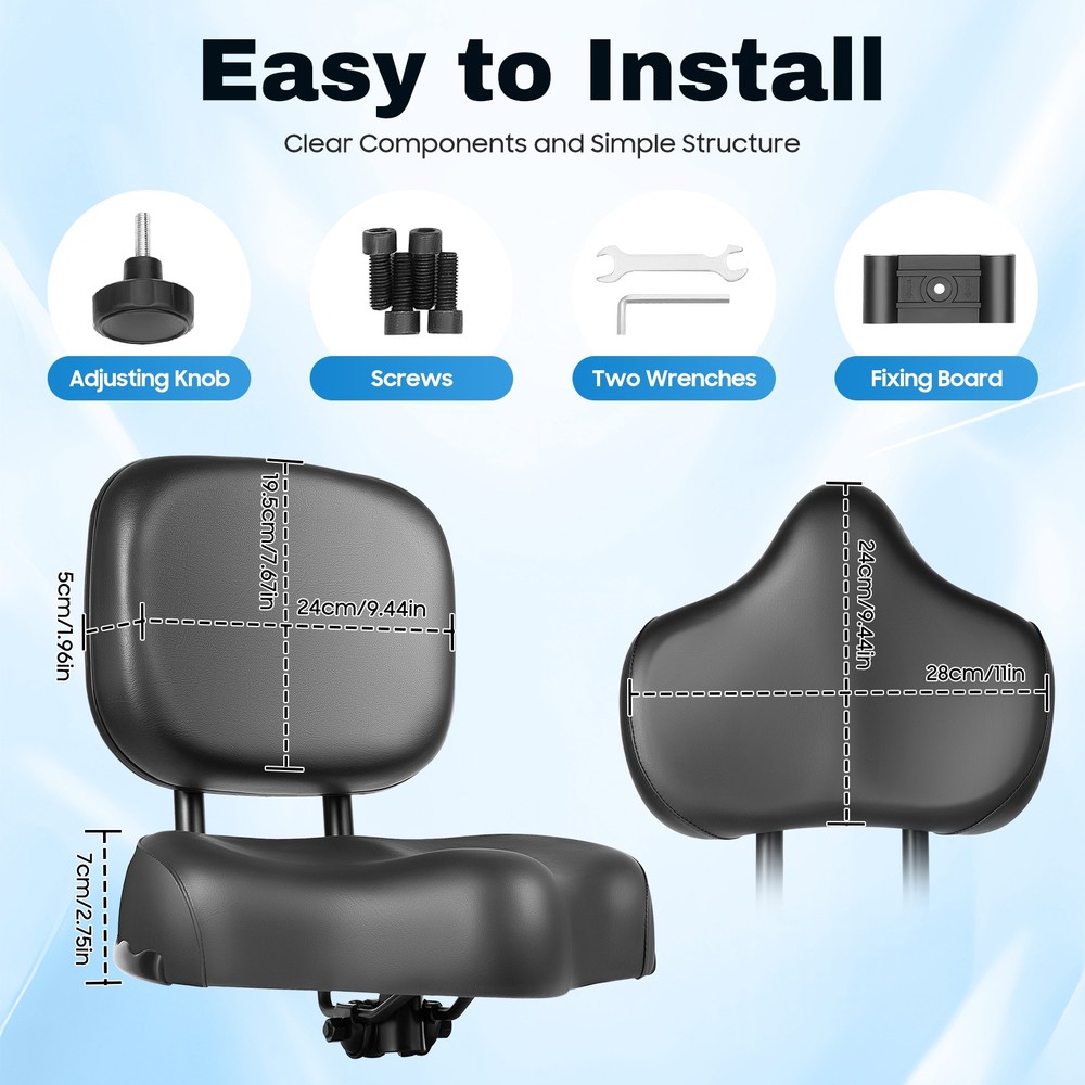 Tricycle saddle all black