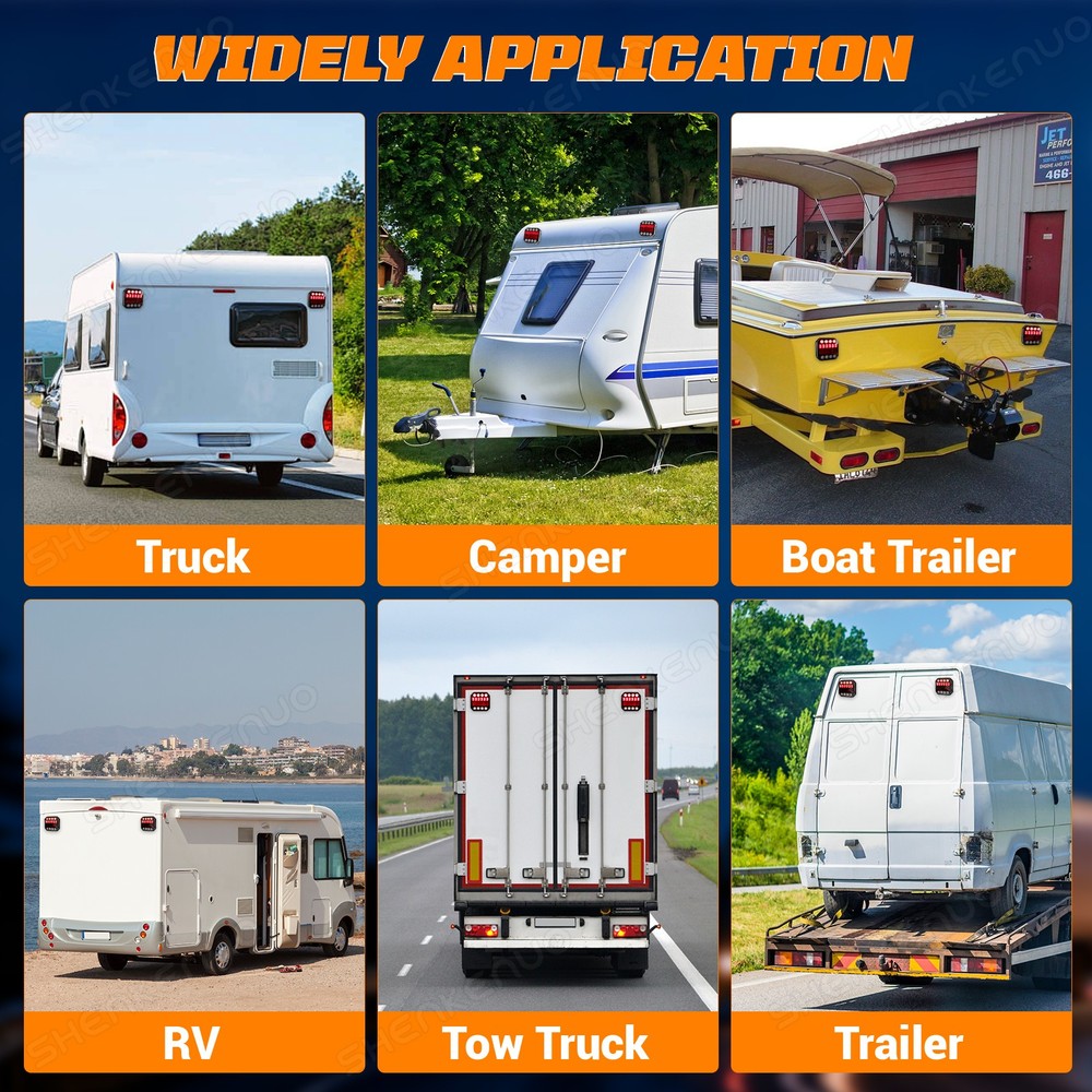 Upgraded Wireless Trailer Lights Magnetic Bluetooth Remote Control Trailer Tail