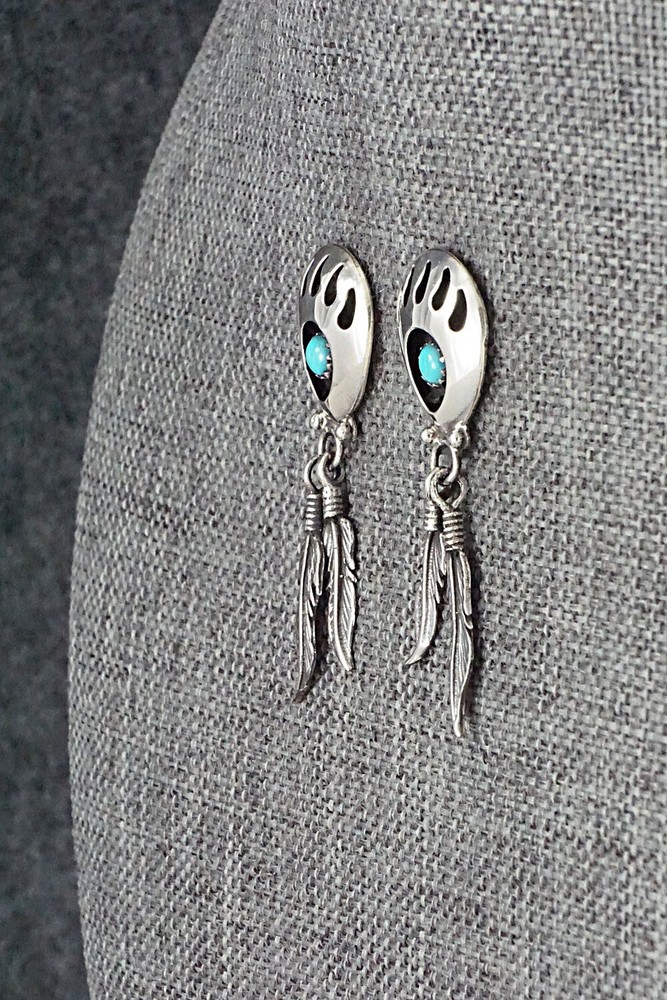 Turquoise & Sterling Silver Earrings - Annie Spencer