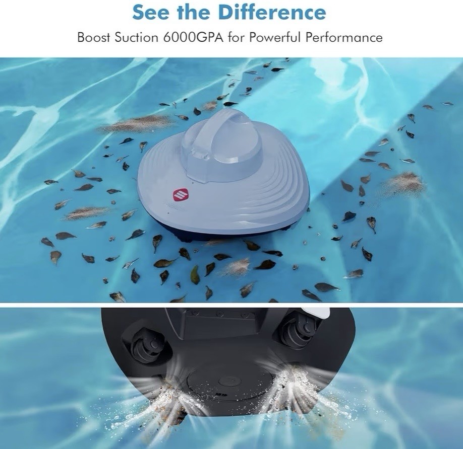 Hydrus Pool Cleaner 50FT Automatic Cordless Rechargeable Self Parking Pool Robot