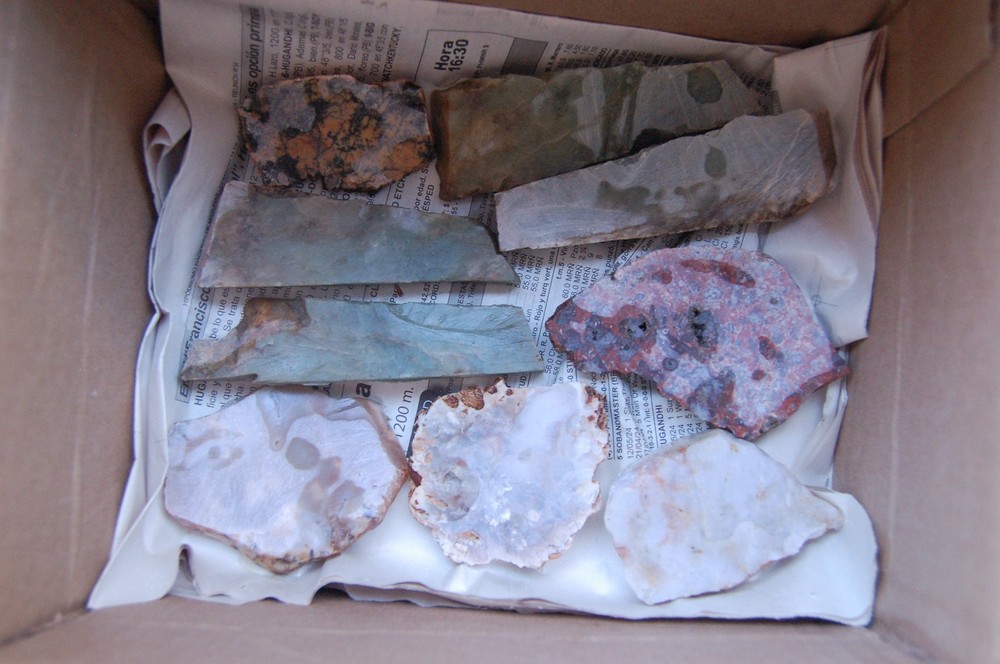Miscellaneous Jasper, Agate, Calcite Onyx Slabs End Cuts Ect.