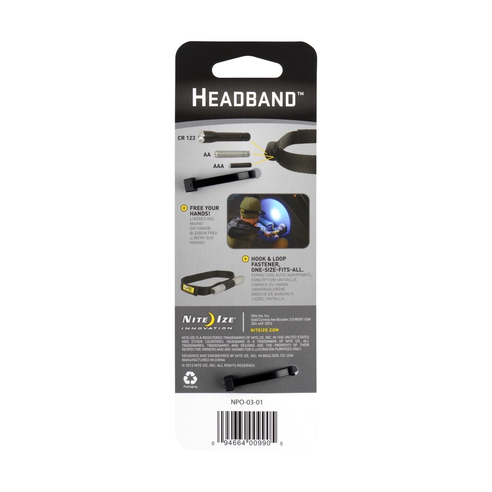 Nite Ize Headband Flashlight Holder - Black (4-Pack)