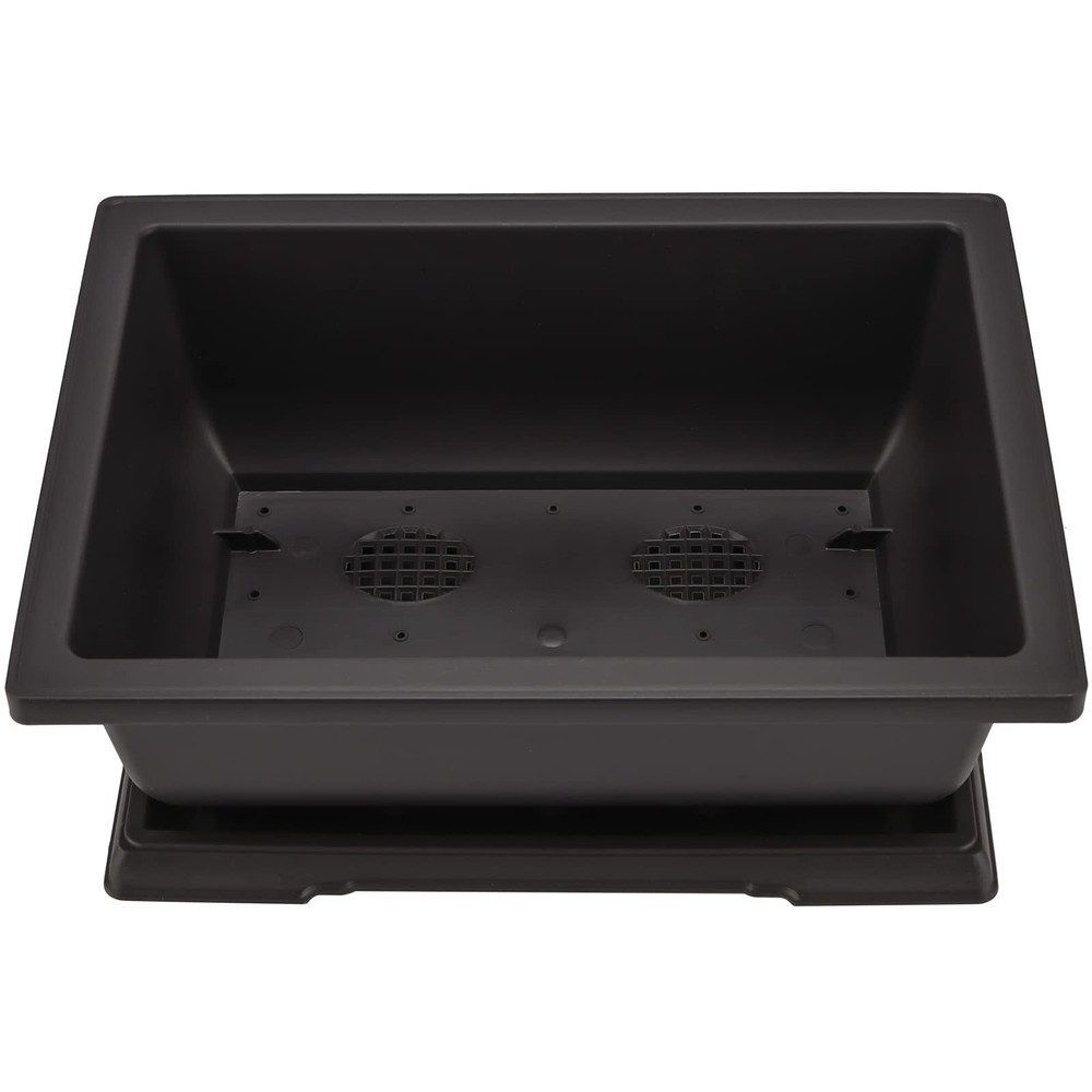 4 Pack Large Plastic Bonsai Pots 11.5 Inch Rectangular Built in Mesh Bonsai T...