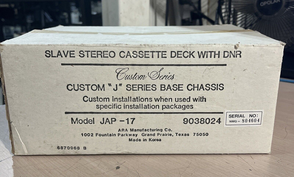 CUSTOM SERIES JAP-17 SLAVE STEREO CASSETTE DECK