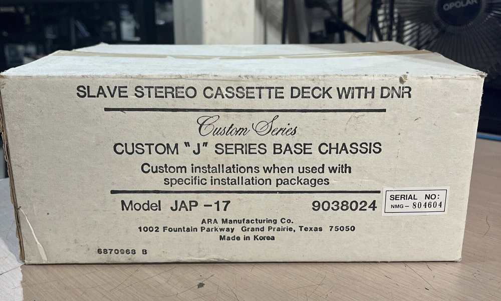 CUSTOM SERIES JAP-17 SLAVE STEREO CASSETTE DECK