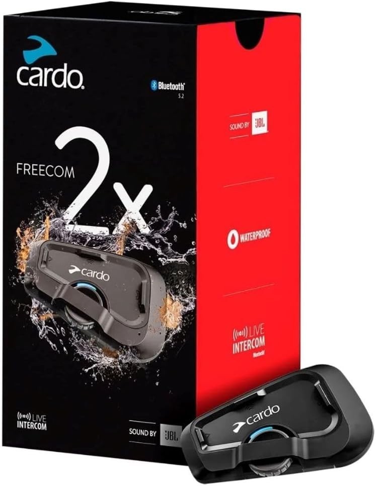 Systems FREECOM 2X Motorcycle 2-Way Helmet Bluetooth Communication System Hea...