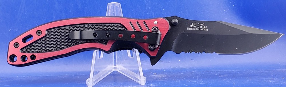 M-TECH 4 1/2" FOLDING KNIFE MT-458RD