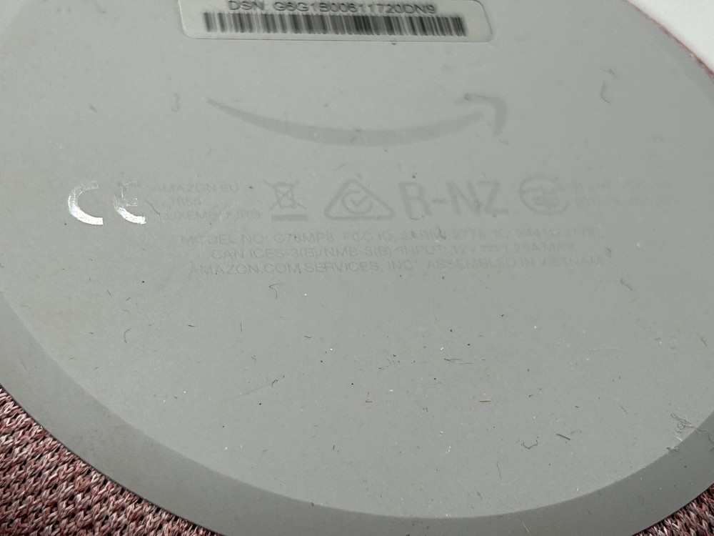 Reset Amazon Echo Dot 3rd Generation C78MP8 Smart Speaker PINK NO AC - FREE S/H